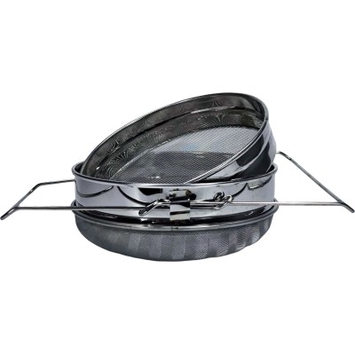 Ensure your honey is perfectly filtered with our Stainless Steel Double-Layer Honey Sieve Filter.