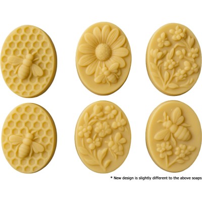 Silicone Soap Moulds – Bee Design – 6 Cavity Tray – Pack of 2 – For Soap, Wax or Resin