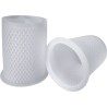 Silicone Candle Moulds – Honeycomb Cylinder – Pack of 2 – 8cm x 5.5cm – Reusable & Flexible