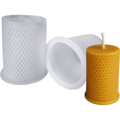 Silicone Candle Moulds – Honeycomb Cylinder – Pack of 2 – 8cm x 5.5cm – Reusable Silicone Candle Moulds – Honeycomb Cylinder – Pack of 2 – 8cm x 5.5cm – Reusable