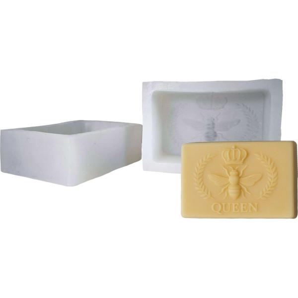 Silicone Soap Moulds - Queen Bee Design (Pack of 2) Flexible Reusable Mould for Soap or Wax