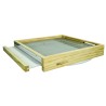 British National Screened Base with Varroa Tray – New Zealand Pine – Knot Free – Includes Entrance Reducer – Assembled