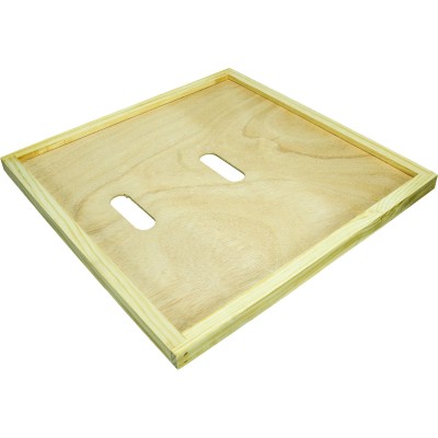 British National Crown Board - New Zealand Pine - Knot-Free - 2 Holes - 2 Bee Escapes - BEEtastic UK