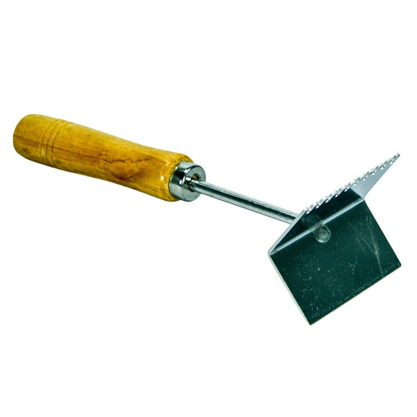Queen Scraper Excluder – Wooden Handle – Beekeeping Tool for Frame Cleaning
