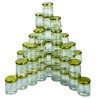 50g Round Glass Honey Jars – 48 Pack – Gold Lids Included – Food Safe