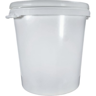 30L Buckets with Lids – Food Safe – Tamper Evident – White – Stackable – Moulded Handles – BEEtastic UK