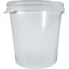 30L Plastic Buckets with Lids – Food Safe – Tamper Evident – Stackable – White – 30 Litre