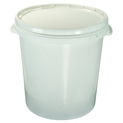 30L Buckets with Lids – Food Safe – Tamper Evident – White – Stackable – Moulded Handles – BEEtastic UK