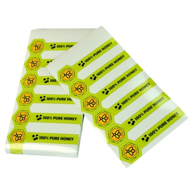 Honey Jar Tamper Labels – 300 Stickers – Pre-Cut Sheets of 6 – Honey Jar Seals Honey Jar Tamper Labels – 300 Stickers – Pre-Cut Sheets of 6 – Honey Jar Seals