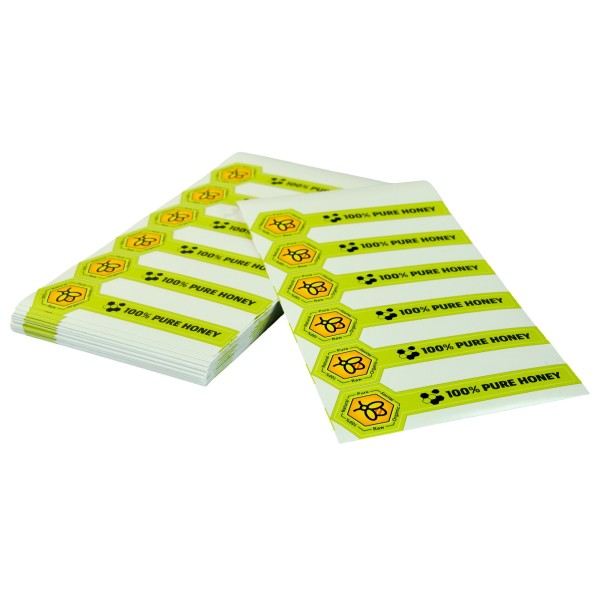 Honey Jar Tamper Labels – 300 Stickers – Pre-Cut Sheets of 6 – Security Seals for Jars