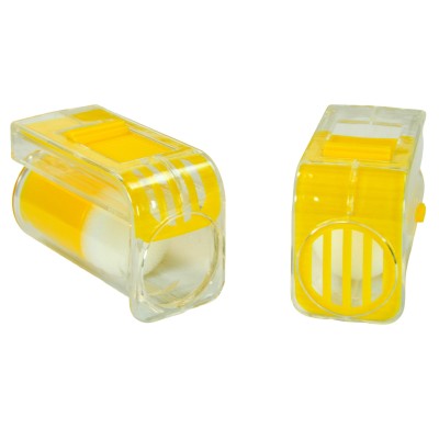 Queen Marking Tube – Pack of 2 – Clear Bee Holder with Sponge Tip Plunger