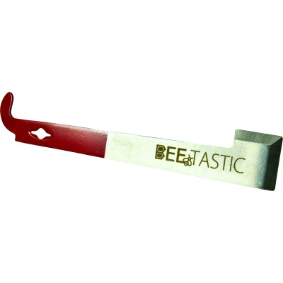 J Shaped Hive Tool – Stainless Steel with Red Tip