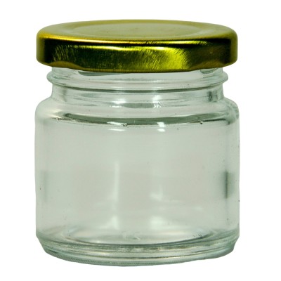 50g Round Glass Jars – 48 Pack – Gold Lids – Food Safe – Great for Gifting