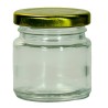 50g Round Glass Honey Jars – 48 Pack – Gold Lids Included – Food Safe