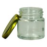 50g Round Glass Honey Jars – 48 Pack – Gold Lids Included – Food Safe