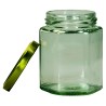 227g (0.5lb) Hexagonal Glass Honey Jars – 99 Pack – Gold Lids with Silicone Seal – Food Safe