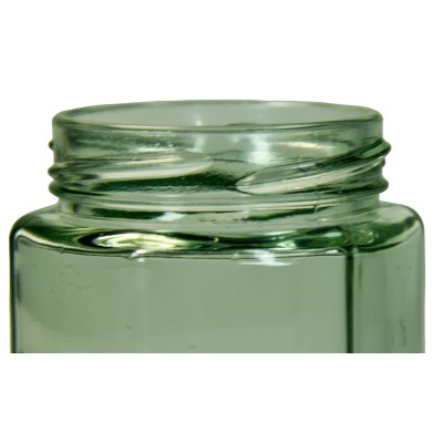 227g Hexagonal Glass Honey Jars – 99 Pack – Gold Lids with Silicone Seal – Food Safe