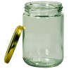 454g (1lb) Round Glass Honey Jars – 72 Pack – Gold Lids with Silicone Seal – Food Safe