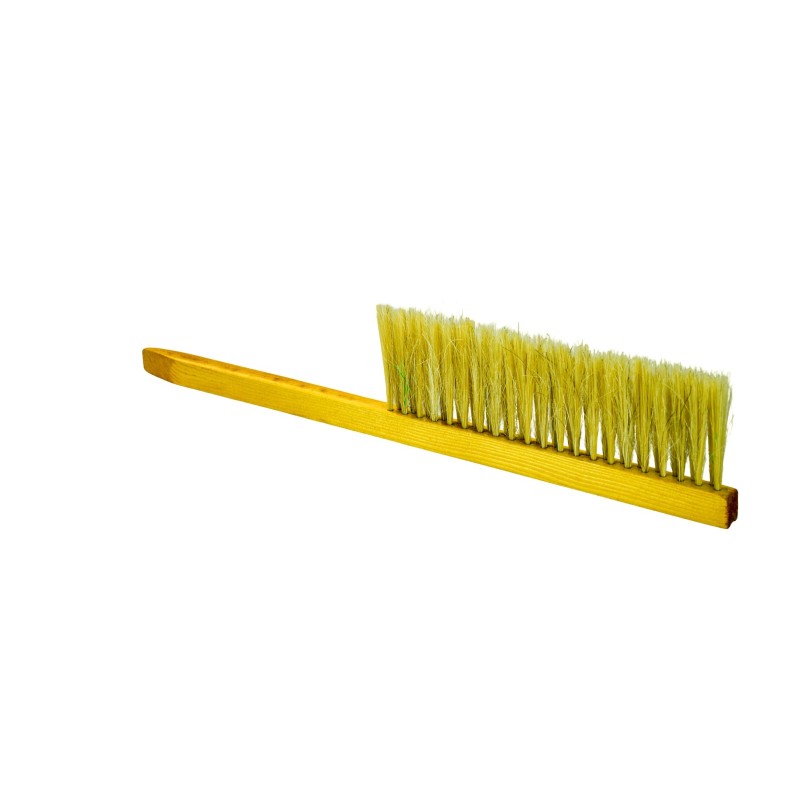 Bee Brush – Wooden Handle – Double Horsehair Tails – Gentle Bee Removal Tool